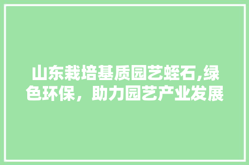 山东栽培基质园艺蛭石,绿色环保，助力园艺产业发展