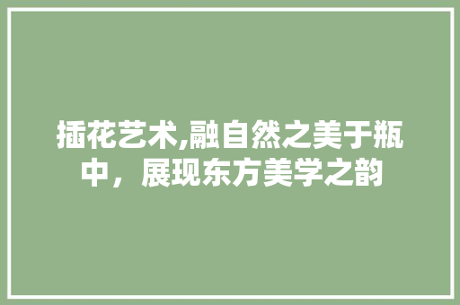 插花艺术,融自然之美于瓶中，展现东方美学之韵