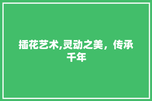 插花艺术,灵动之美，传承千年