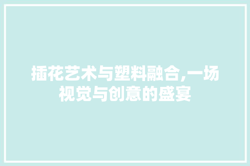 插花艺术与塑料融合,一场视觉与创意的盛宴