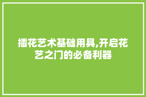 插花艺术基础用具,开启花艺之门的必备利器