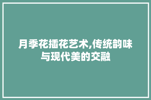 月季花插花艺术,传统韵味与现代美的交融