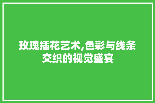 玫瑰插花艺术,色彩与线条交织的视觉盛宴