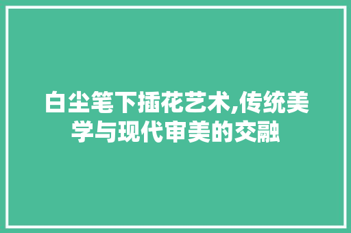 白尘笔下插花艺术,传统美学与现代审美的交融