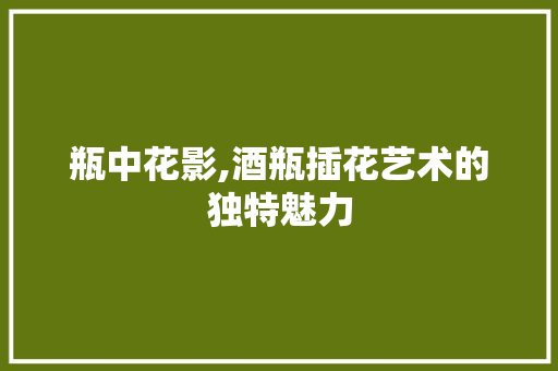 瓶中花影,酒瓶插花艺术的独特魅力