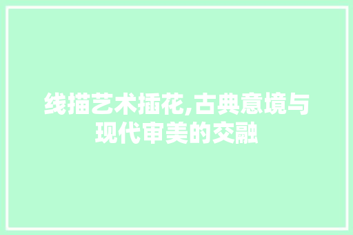 线描艺术插花,古典意境与现代审美的交融