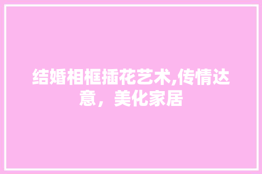 结婚相框插花艺术,传情达意，美化家居