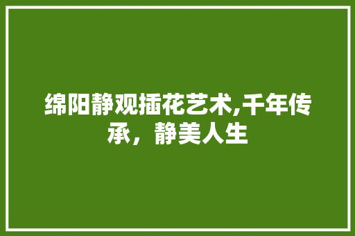绵阳静观插花艺术,千年传承，静美人生