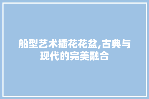 船型艺术插花花盆,古典与现代的完美融合