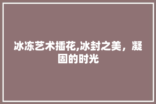 冰冻艺术插花,冰封之美，凝固的时光