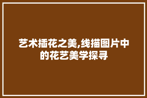 艺术插花之美,线描图片中的花艺美学探寻