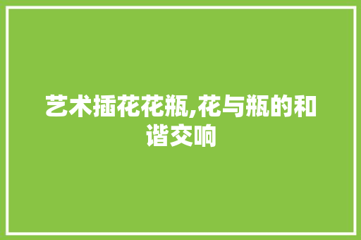 艺术插花花瓶,花与瓶的和谐交响