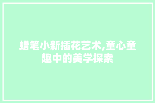 蜡笔小新插花艺术,童心童趣中的美学探索