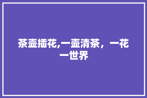 茶壶插花,一壶清茶，一花一世界
