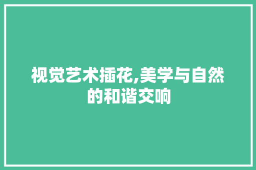视觉艺术插花,美学与自然的和谐交响