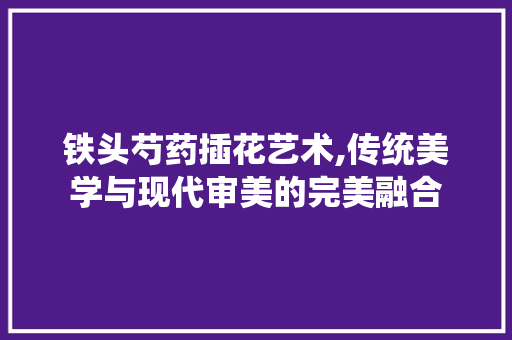 铁头芍药插花艺术,传统美学与现代审美的完美融合