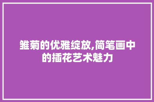 雏菊的优雅绽放,简笔画中的插花艺术魅力