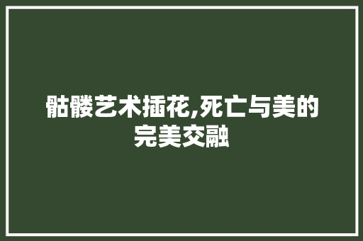 骷髅艺术插花,死亡与美的完美交融