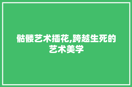 骷髅艺术插花,跨越生死的艺术美学