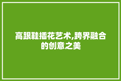 高跟鞋插花艺术,跨界融合的创意之美