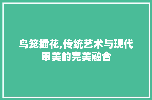 鸟笼插花,传统艺术与现代审美的完美融合