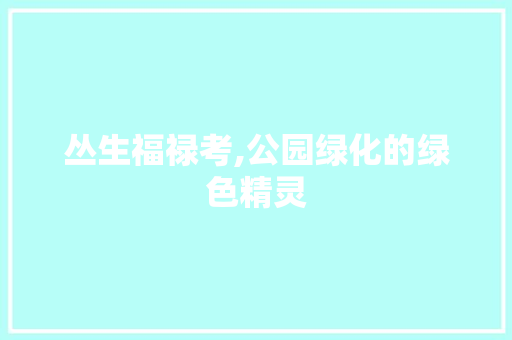 丛生福禄考,公园绿化的绿色精灵