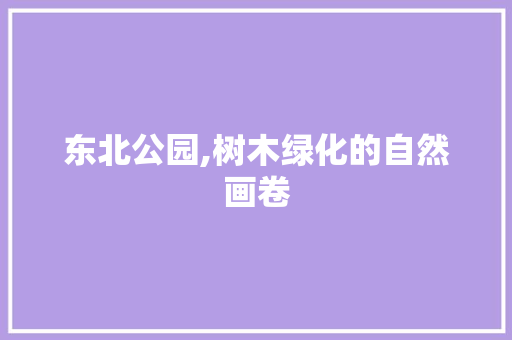 东北公园,树木绿化的自然画卷