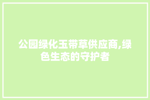 公园绿化玉带草供应商,绿色生态的守护者