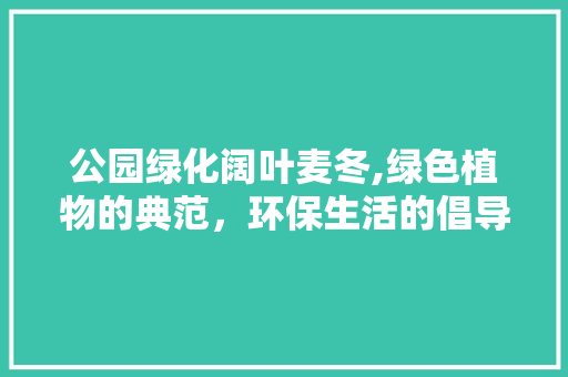 公园绿化阔叶麦冬,绿色植物的典范，环保生活的倡导者