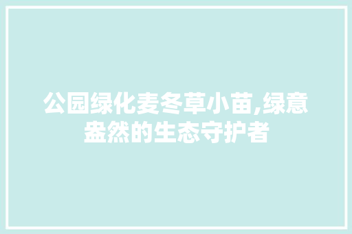 公园绿化麦冬草小苗,绿意盎然的生态守护者
