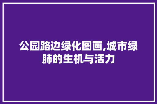 公园路边绿化图画,城市绿肺的生机与活力