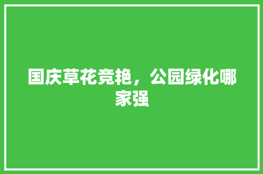 国庆草花竞艳，公园绿化哪家强