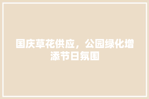 国庆草花供应，公园绿化增添节日氛围
