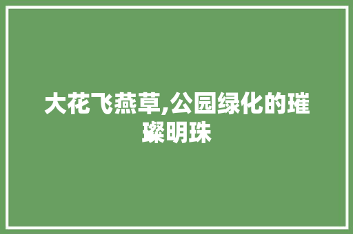 大花飞燕草,公园绿化的璀璨明珠