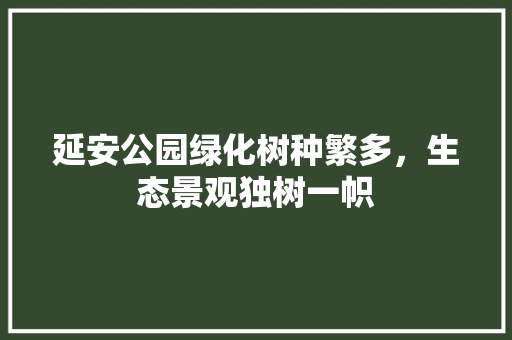 延安公园绿化树种繁多，生态景观独树一帜